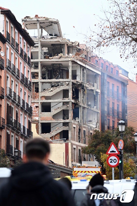 스페인 마드리드 폭발 사건 장소의 모습.  © AFP=뉴스1