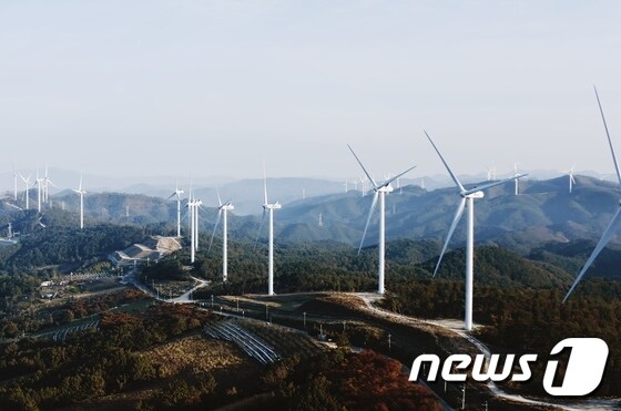 한화건설이 준공한 영양 풍력발전단지(한화건설 제공). © 뉴스1