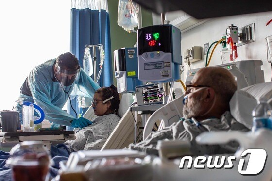 5일(현지시간) 미국 캘리포니아주 병원 ICU. (자료사진) © AFP=뉴스1