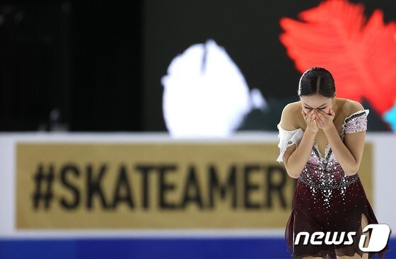 2021-22 ISU 피겨 시니어 그랑프리 1차 대회 스케이트 아메리카 여자 싱글에서 3위를 차지한 유영. © AFP=뉴스1