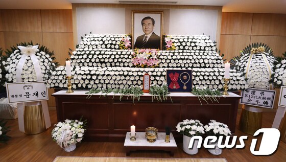 서울대병원 장례식장에 마련된 고 노태우 전 대통령 빈소. 2021.10.27/뉴스1 © News1 사진공동취재단