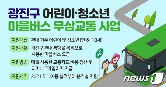 광진구 마을버스 무상교통 지원사업(광진구 제공)© 뉴스1