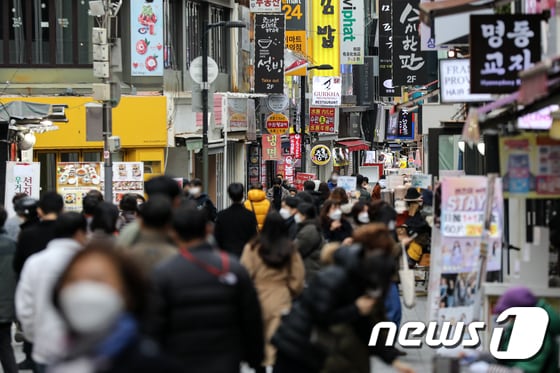 서울 중구 명동거리 모습./뉴스1 © News1 이승배 기자