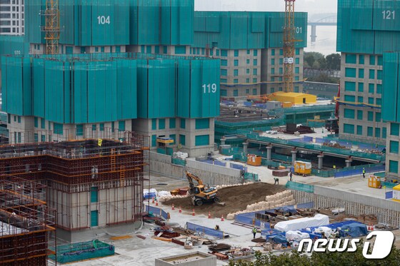 서울의 한 아파트 건설현장.2021.11.4/뉴스1 © News1 이재명 기자