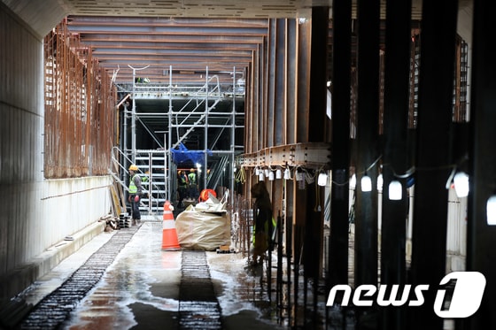 광주도시철도 2호선 공사구간 자료사진./뉴스1 © News1 