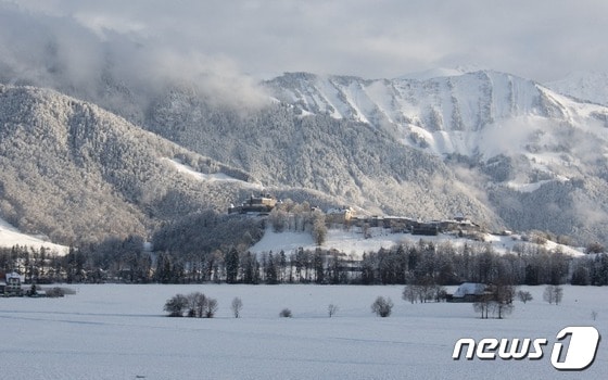 눈내린 그뤼에르 마을 풍경. © 신정숙 통신원