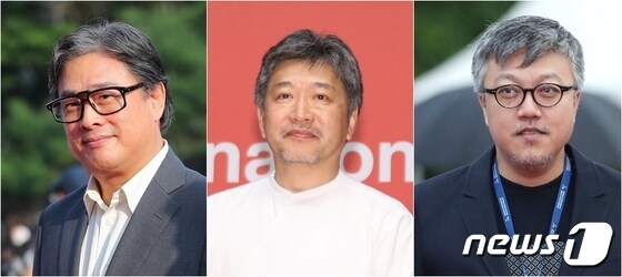 박찬욱, 고레에다 히로카즈, 최동훈 감독(왼쪽부터) © 뉴스1 DB
