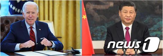조 바이든 미국 대통령(좌)과 시진핑 국가주석. © AFP=뉴스1