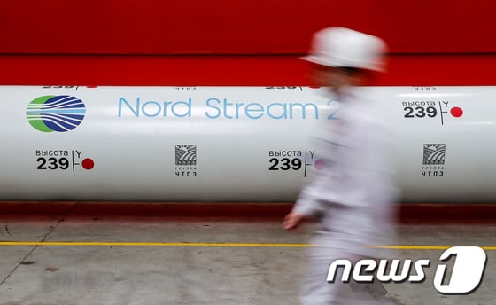 러시아와 독일을 연결하는 '노르트스트림2' 가스관. © 로이터=뉴스1