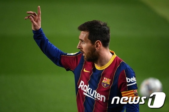 리오넬 메시는 스페인 프로축구 프리메라리가 8경기 연속 골을 기록했다. © AFP=뉴스1