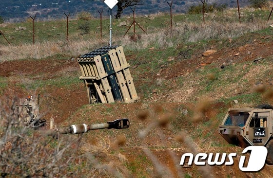 이스라엘 이동형 미사일 방어 체계 아이언 돔. © AFP=뉴스1 © News1 원태성 기자