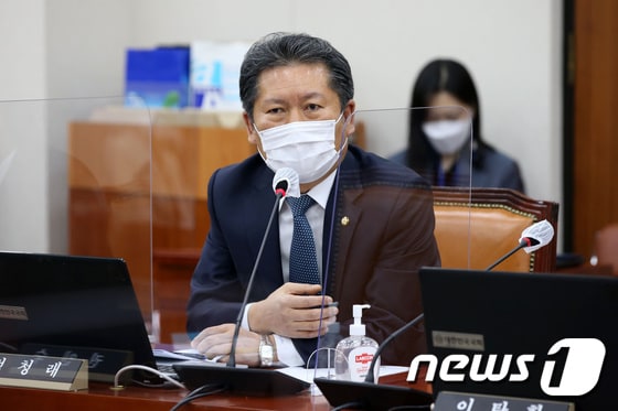 정청래 더불어민주당 의원. 2021.4.21/뉴스1 © News1 구윤성 기자