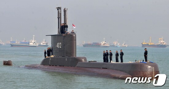 실종된 인도네시아 잠수함 KRI 낭갈라 402호. © 로이터=뉴스1
