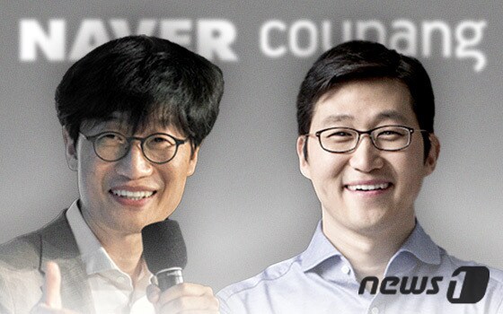 (왼쪽부터) 이해진 네이버 창업자와 김범석 쿠팡 창업자 © News1 DB