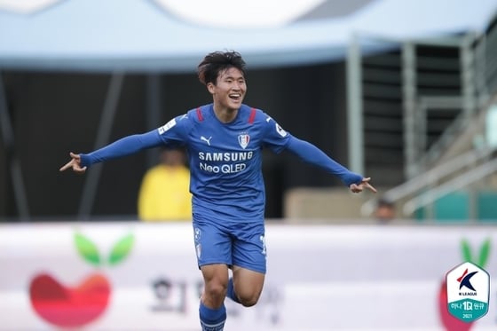 수원삼성의 정상빈(한국프로축구연맹 제공)© 뉴스1