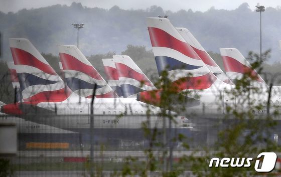 영국항공이 13일(현지시간) 이스라엘 텔아비브 노선을 취소했다. © AFP=뉴스1