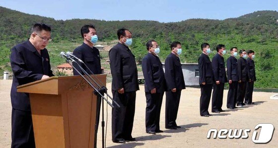 북한 평안북도 관개수로 건설…'물길통수식' 열려