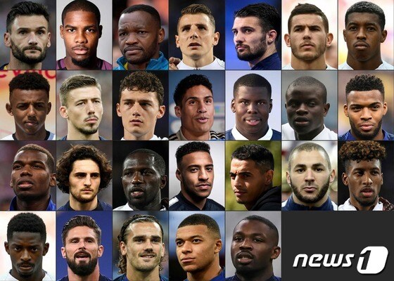 벤제마가 포함된 프랑스 대표팀 26인 © AFP=뉴스1