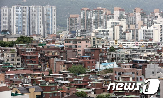 서울 주택 밀집 지역 모습(뉴스1 자료사진)© News1