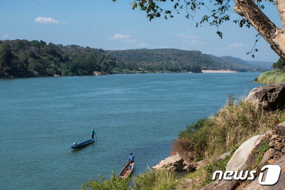라오스 메콩강 모습. 2020. 1. 10. © 로이터=뉴스1 자료 사진