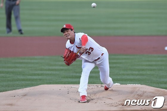 세인트루이스 김광현이 마이애미를 상대로 시즌 첫 퀄리티스타트를 달성했다.© AFP=뉴스1