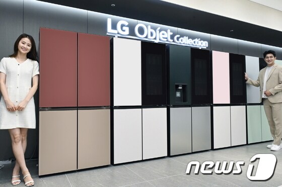 LG전자 오브제컬렉션 상냉장 하냉동 냉장고 신제품. (LG전자 제공) 2021.6.17/뉴스1