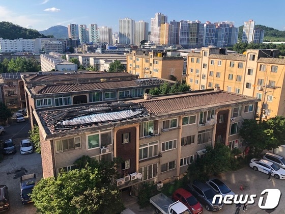 공공재건축을 추진하는 서울 중랑구 망우1구역 일대 모습 2021.6.17/뉴스1 © 뉴스1