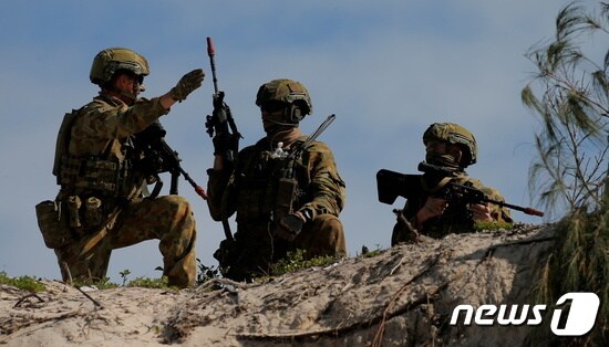 미-호주 합동 군사훈련에 참여 중인 호주군. © 로이터=뉴스1
