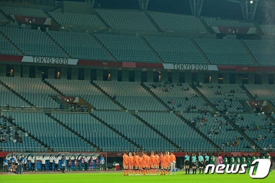 일본 미야기현 미야기 스타디움에서 21일 네덜란드와 잠비아의 여자 축구 경기가 열렸다. © AFP=뉴스1