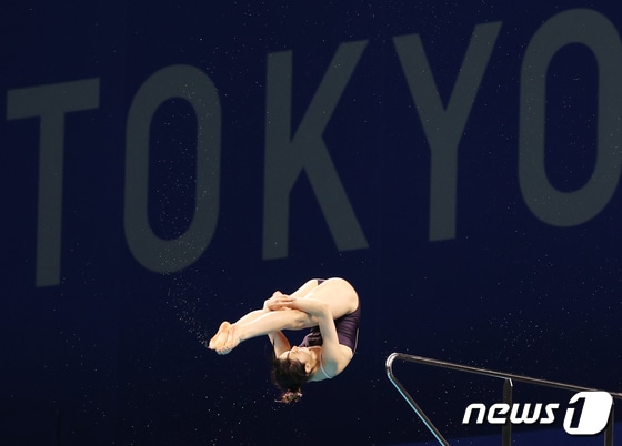 대한민국 수영 다이빙 국가대표 권하림이 22일 일본 도쿄 아쿠아틱스센터에서 훈련을 하고 있다. 2021.7.22/뉴스1 © News1 송원영 기자