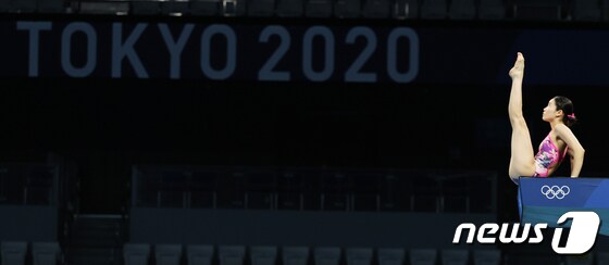 대한민국 수영 다이빙 국가대표 권하림이 22일 도쿄 아쿠아틱스센터에서 훈련을 하고 있다. 2021.7.22/뉴스1 © News1 송원영 기자