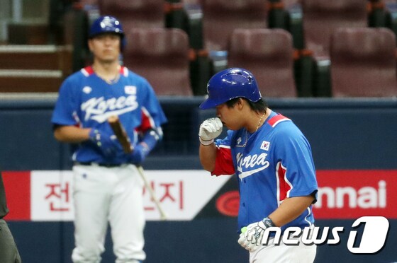 야구대표팀의 4번 타자 강백호. /뉴스1 © News1 김명섭 기자