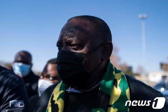 시릴 라마포사 남아프리카공화국 대통령 2021.07.18 © AFP=뉴스1
