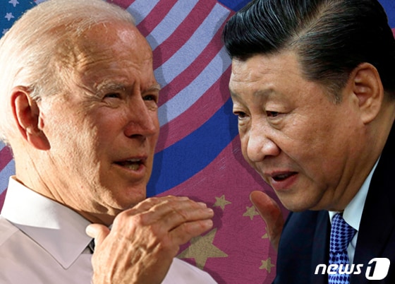 조 바이든 미국 대통령(왼쪽)과 시진핑 중국 국가주석.© News1 이지원 디자이너
