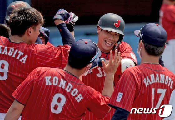 일본은 2020 도쿄 올림픽 야구 2연승을 기록했다. © AFP=뉴스1