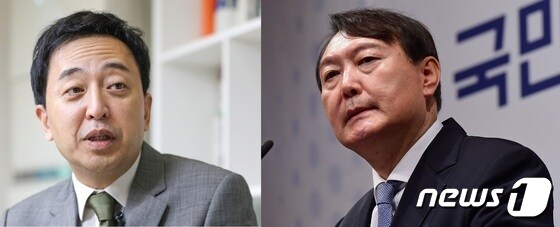 금태섭 전 더불어민주당 의원(왼쪽)과 윤석열 전 검찰총장© 뉴스1