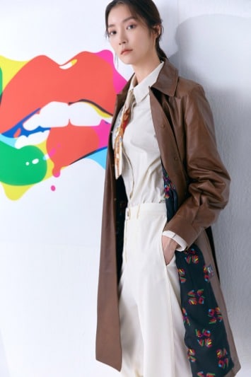 '이태리 베지터블 트렌치코트 여성 가죽재킷(GS샵 홈페이지)© 뉴스1