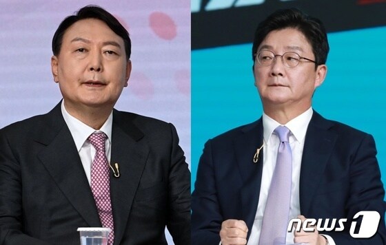 국민의힘 대권주자인 윤석열 전 검찰총장(왼쪽)과 유승민 전 의원. © 뉴스1
