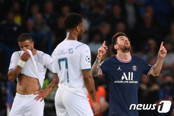 리오넬 메시의 PSG 데뷔골이 터졌다. © AFP=뉴스1
