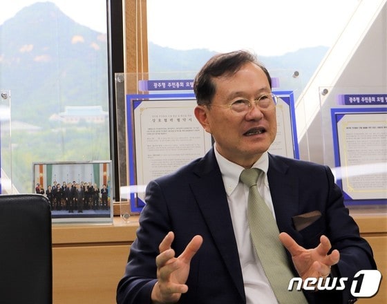 김순은 대통령소속 자치분권위원장이 2일 뉴스1과의 인터뷰에서 발언하고 있다.© 뉴스1