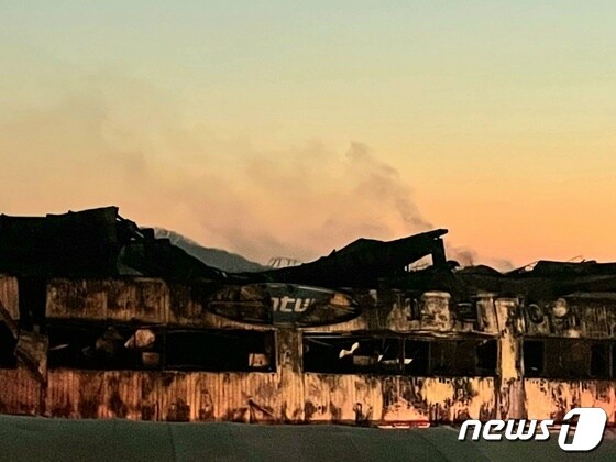 20일 오후 5시 41분께 귀뚜라미보일러 아산 공장에서 연기가 발견됐다..© 뉴스1