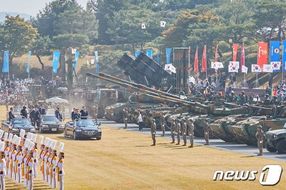 제74주년 국군의 날 기념식. (대통령실 제공) 2022.10.1/뉴스1 © News1 안은나 기자