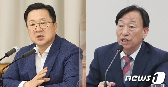 이장우 대전시장(왼쪽)과 설동호 대전시교육감 /뉴스1