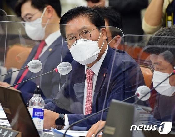 송석준 국민의힘 의원. (공동취재) 2022.10.4/뉴스1 © News1 이재명 기자