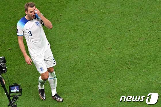 잉글랜드 공격수 해리 케인은 2022 카타르 월드컵에서 2경기 연속 득점에 실패했다. © AFP=뉴스1