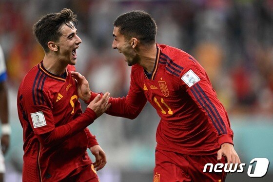 스페인 축구대표팀. © AFP=뉴스1