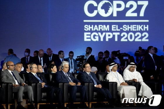 7일(현지시간) 이집트 샤름 엘 셰이크에서 개최된 열린 제27차 유엔기후변화협약 당사국회의(COP27)가 열리고 있다. 2022.11.07 © 로이터=뉴스1 © News1 정윤미 기자