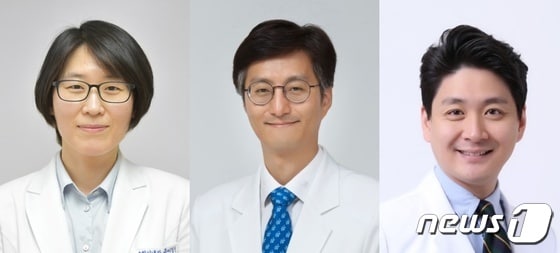 (왼쪽부터) 윤아일린 교수, 전대원 교수, 이준혁 교수(한양대병원 제공.)