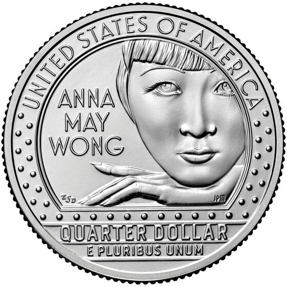 애나 메이 웡의 이름과 얼굴이 새겨진 25센트 동전/ 사진=위키피디아 
