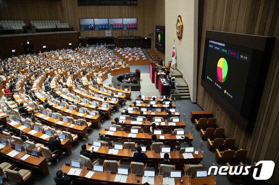 서울 여의도 국회 본회의장. 2022.12.8/뉴스1 © News1 이재명 기자